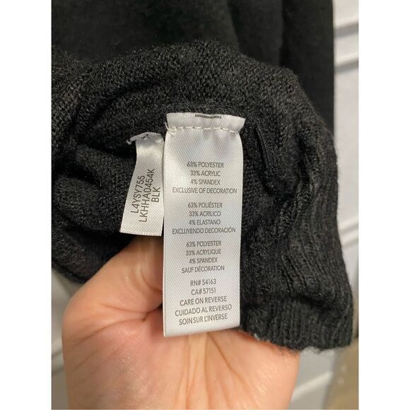 Size XL women’s black color with rhinestones sign Karl Lagerfeld NWT - Picture 7 of 10